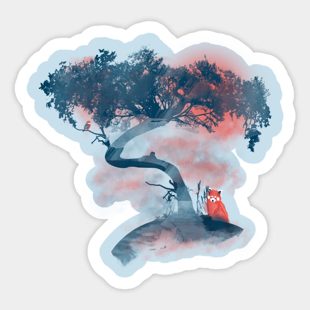 Red Morning Sticker by Piercek25